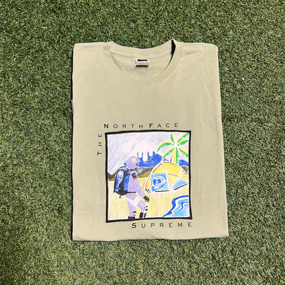 Supreme x North Face Astronaut Tee Green Size XL x12192