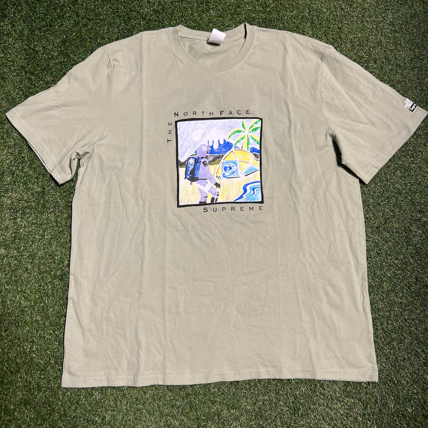 Supreme x North Face Astronaut Tee Green Size XL NEW x12194