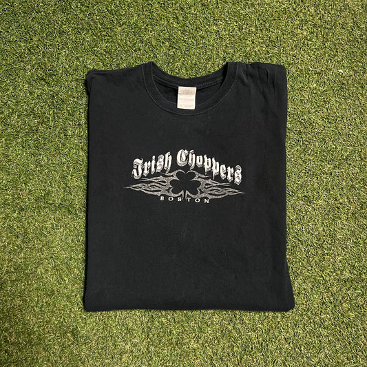 Irish Choppers Boston Black Tee Size 3XL USED v14499