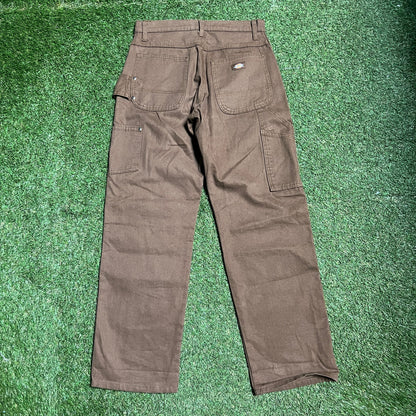 Dickies Brown Workwear Pants Size 30x30 USED v15637