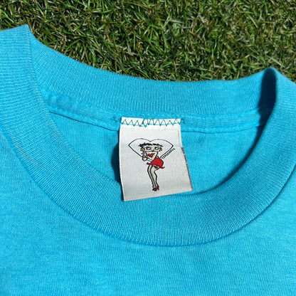 2000 Betty Boop "Goddess of Love" Blue Tee Size Medium USED v15664