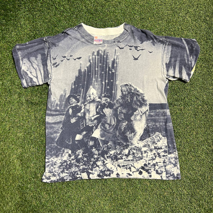 1992 Wizard of Oz AOP Tee Size Large USED v15670