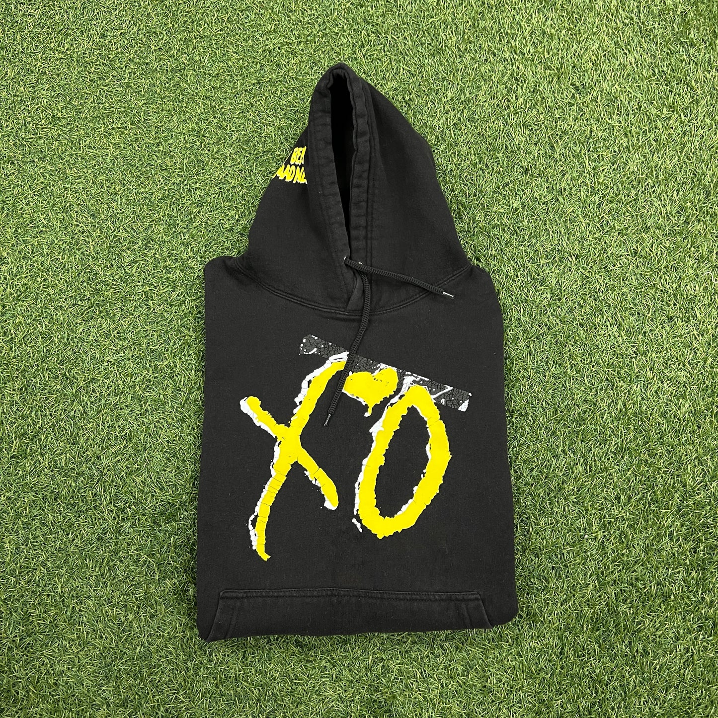 XO The Weeknd Behind The Madness Black Hoodie Size XXL USED x12206