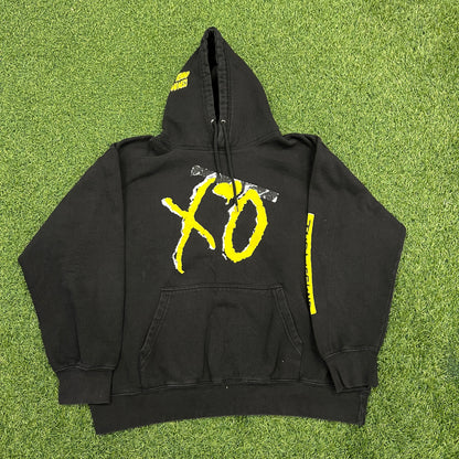 XO The Weeknd Behind The Madness Black Hoodie Size XXL USED x12206