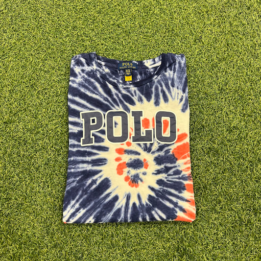 Polo New Age Blue Tie Dye Tee Size XL USED v14614