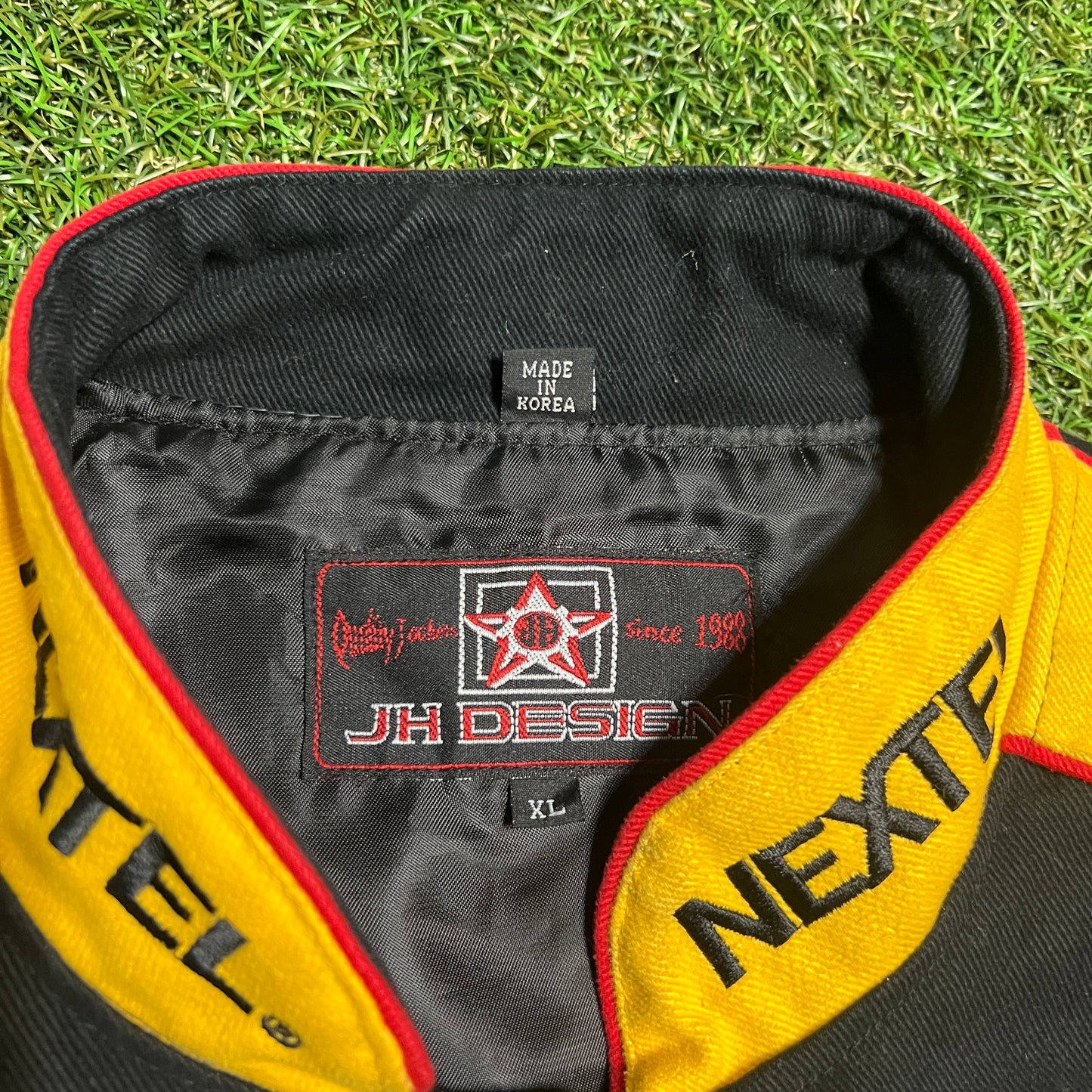 2004 Nascar Nextel Black AOP Jacket Size XL USED v15673