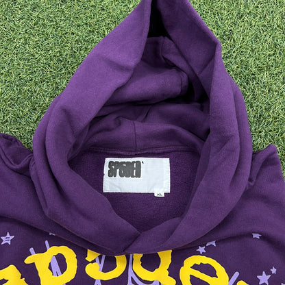 Sp5der Star OG Web v2 Purple Hoodie Size XL NEW x12217