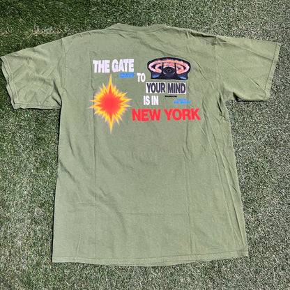 Travis Scott Rolling Loud NYC Exclusive portal to our world tee olive Size Large USED x11400