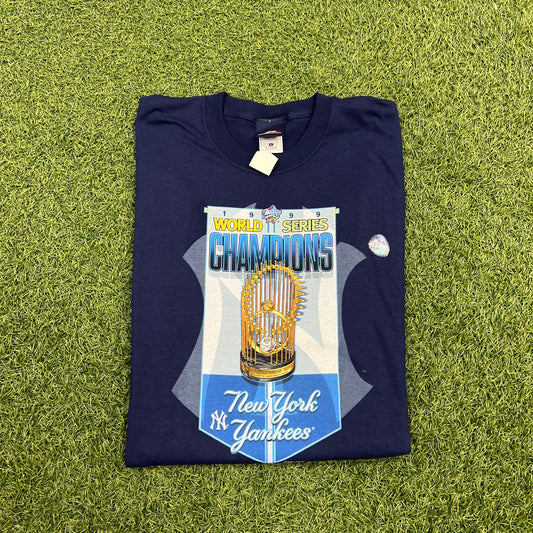 1999 Yankees World Series Champions Navy Tee Size XL NEW v14660