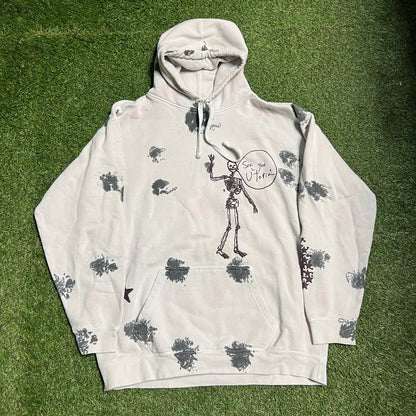 Travis Scott Skeleton See You in Utopia Tie Dye Hoodie Size XL USED x11390