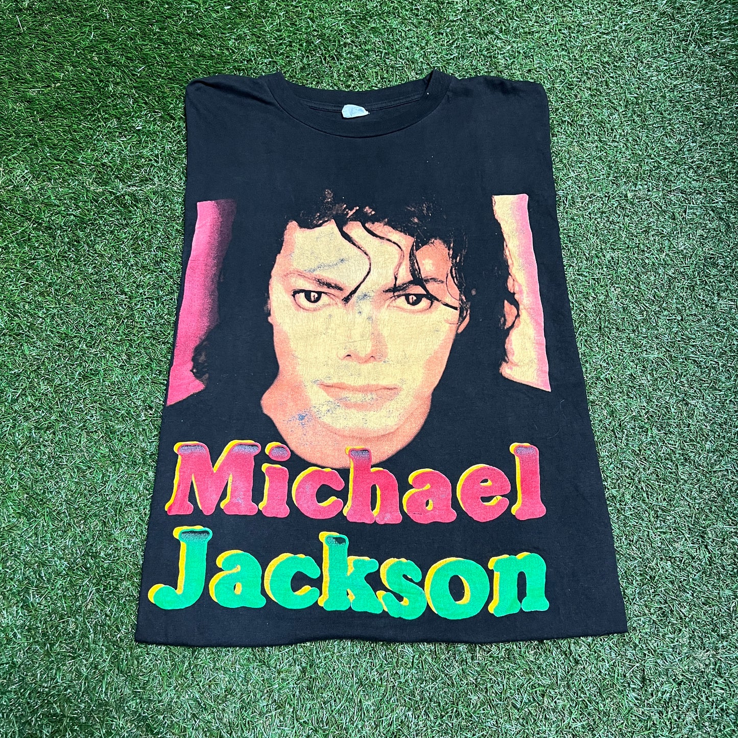 Vintage Michael Jackson rap tee black Size XXL USED v13967