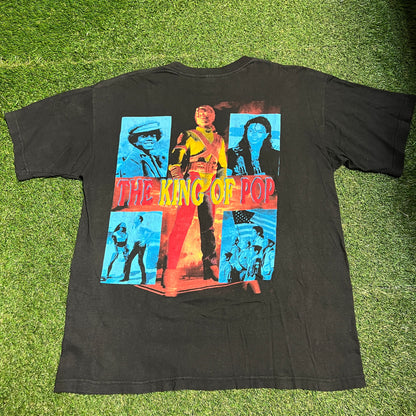 Vintage Michael Jackson rap tee black Size XXL USED v13967