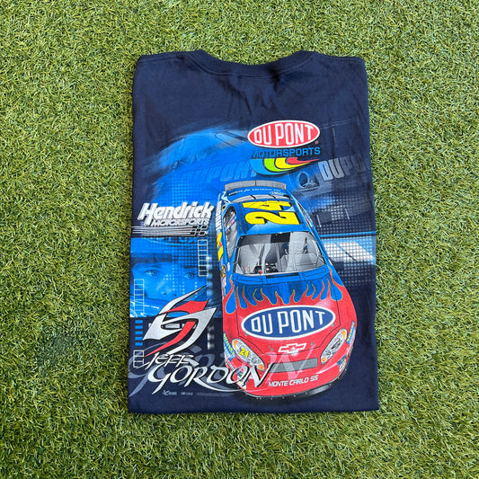 2006 Jeff Gordon Simple Racing Navy Tee Size XL USED v15759