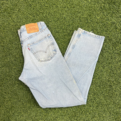 Levi 505s Red Tab Light Blue Jeans Size 32x34 USED v14756