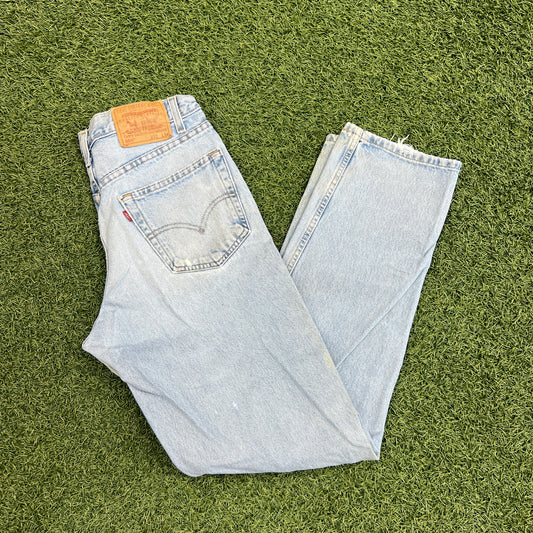 Levi 505s Red Tab Light Blue Jeans Size 32x34 USED v14756