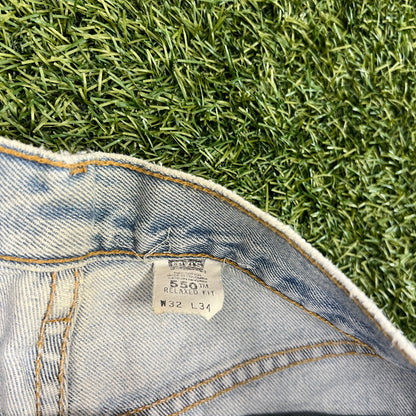 Levi 505s Red Tab Light Blue Jeans Size 32x34 USED v14756