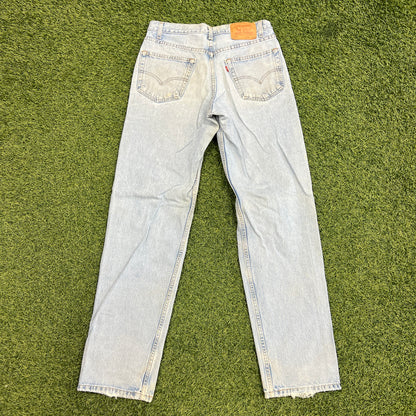 Levi 505s Red Tab Light Blue Jeans Size 32x34 USED v14756