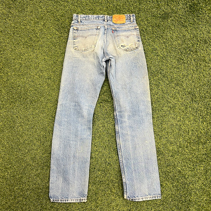 Levi 505s Red Tab Blue Jeans Size 31x33 USED v14755