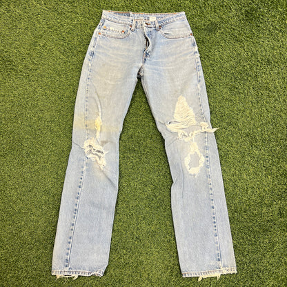 Levi 505s Red Tab Light Blue Jeans Size 32x34 USED v14759