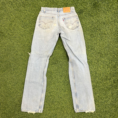 Levi 505s Red Tab Light Blue Jeans Size 32x34 USED v14759