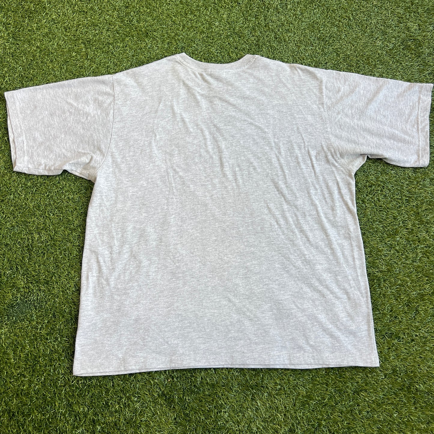 Y2K Nike Black Tag Grey Tee/Black Swoosh Size XL USED v15740