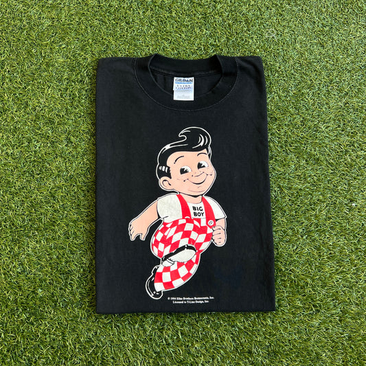 1990s Big Boy Restaurant Black Tee Size XL USED v15782