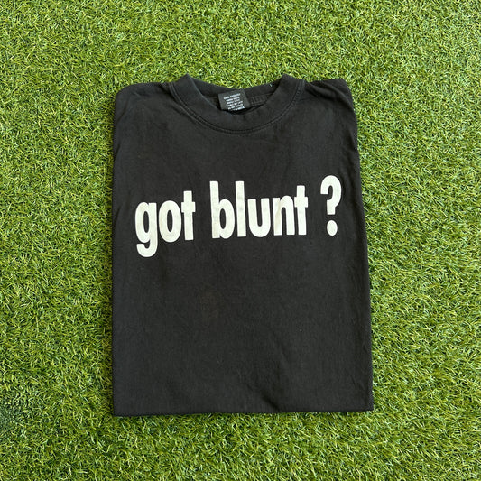 Modern "Got Blunt?" Black Tee Size XXL USED v15784