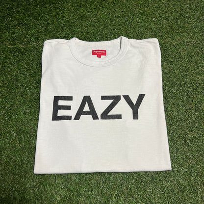 Supreme Eazy White Tee Size Large USED x11362