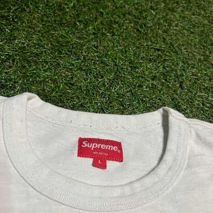 Supreme Eazy White Tee Size Large USED x11362