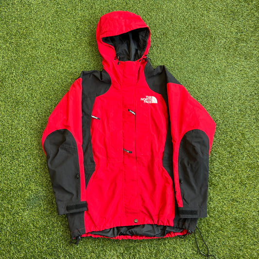 1990s North Face Red Gore-Tex Rain Parka Size Large USED v15715