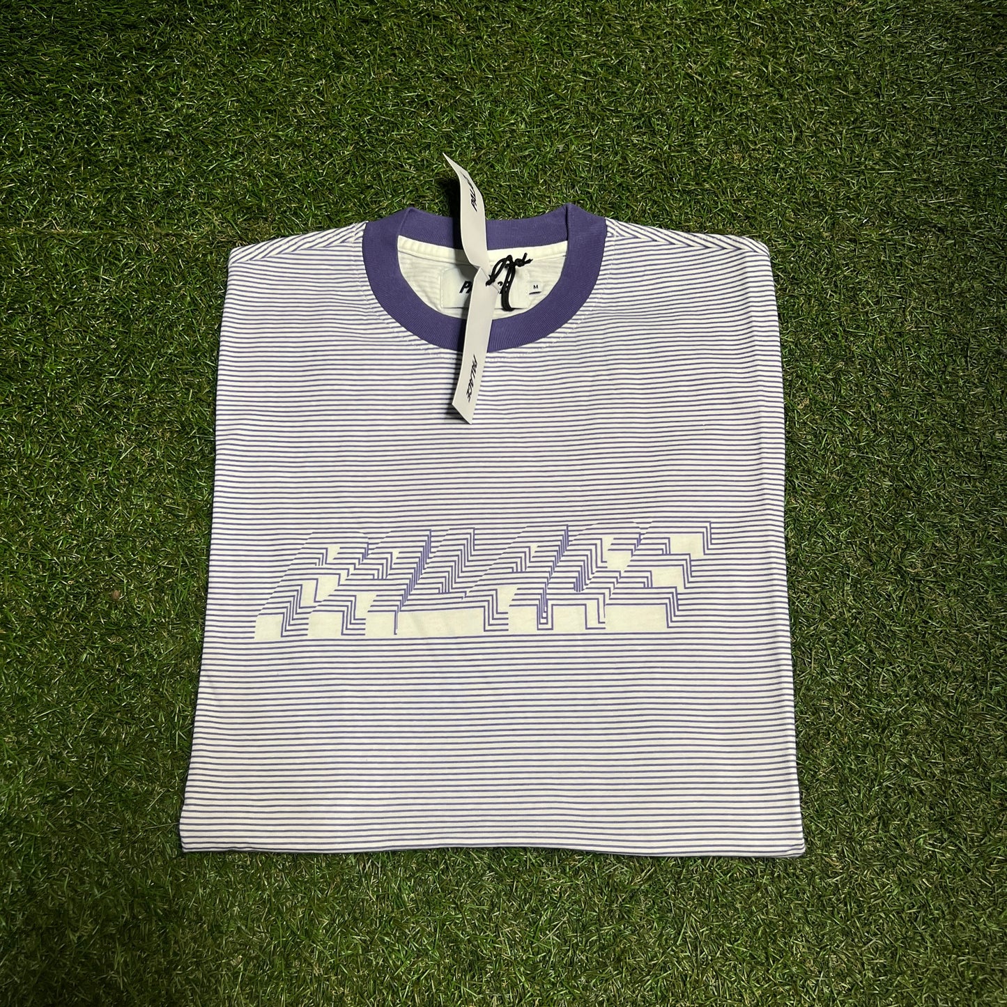 Palace 3D Stripped Purple Tee Size Medium NEW x11325