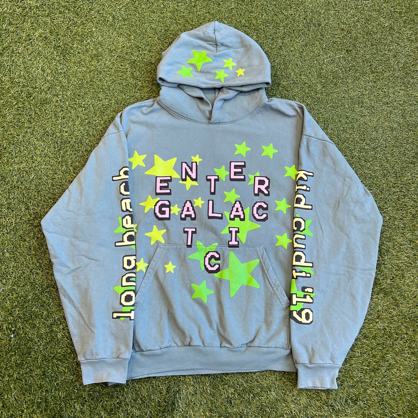 CPFM Kid Cudi Enter Galactic Teal Hoodie Size XXL USED x12935