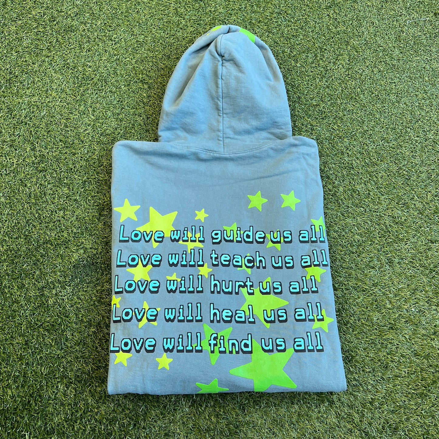 CPFM Kid Cudi Enter Galactic Teal Hoodie Size XXL USED x12935