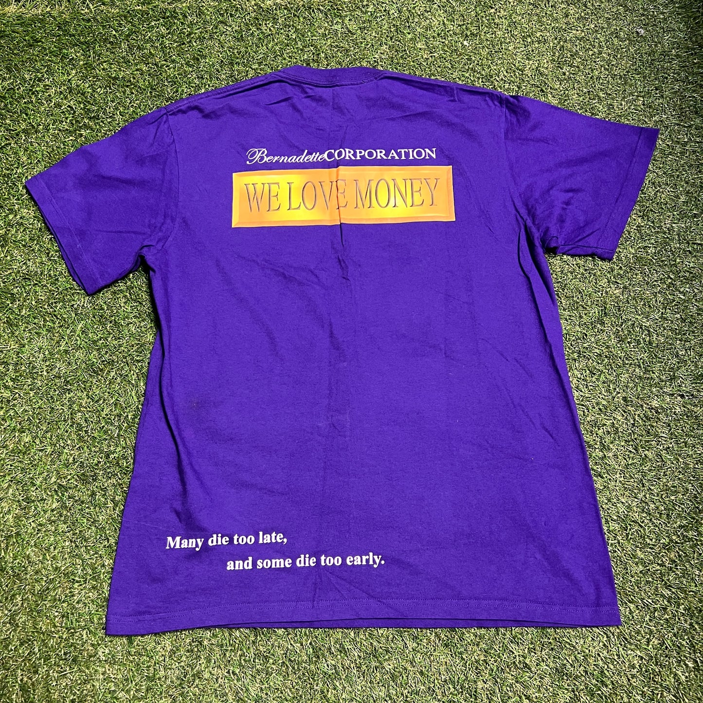 Supreme SS23 Bernadette Corporation Money Tee purple Size Medium USED x11433