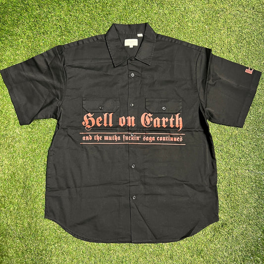 Supreme SS23 Bernadette Corporation S/S Work Shirt black Size Medium NEW x11431