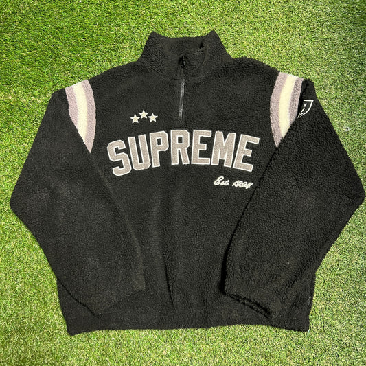 Supreme FW23 Arc Half Zip Fleece Pullover black Size Medium USED x11439