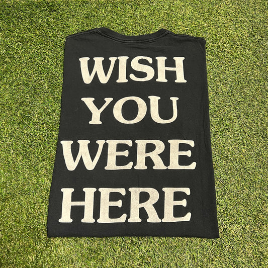 Travis Scott Astro World Wish You Were Here Black Tee Size Large USED x11440