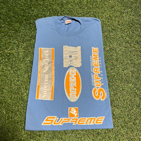 Supreme FW21 XCIV dream team tee dusty light royal Size Medium USED x11436