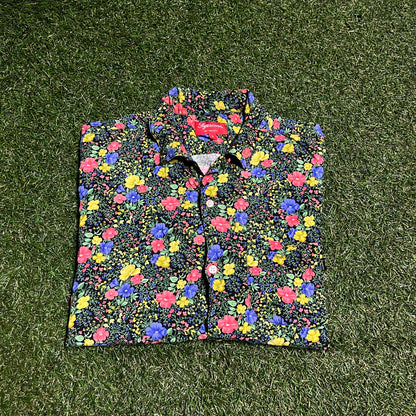 Supreme SS19 Mini Floral Rayon shirt black Size Large USED x11447