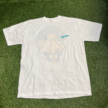 1992 Salem Fresh Wrap White Tee Size XL USED v13984