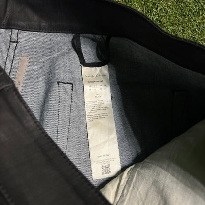 Rick Ownes Poterville fw24 Waxed Leather Black Pants Size 34 USED x13228