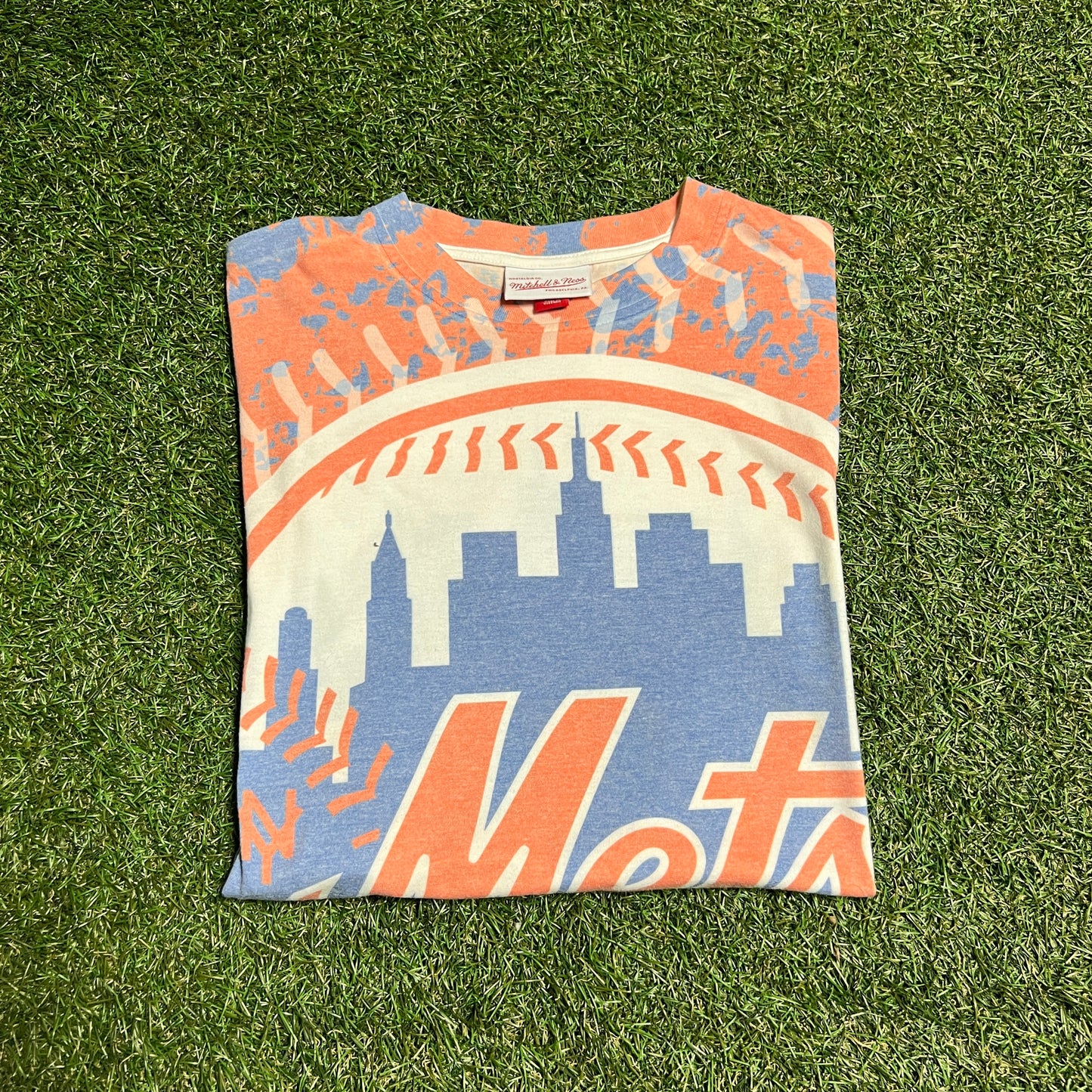 Mitchell & Ness Mets Tie-Dye AOP Mordern Size Medium USED v13985