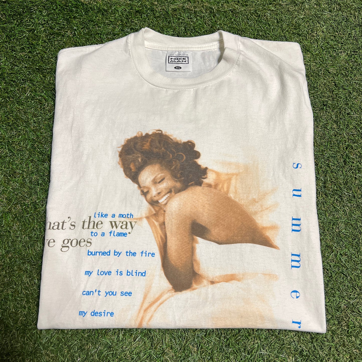 1994 Janet Jackson Summer Tour White Tee Size XL USED v8962