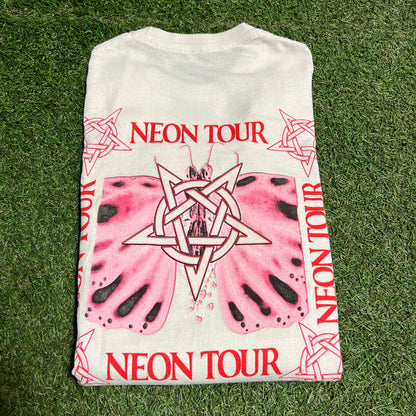 Playboi Carti Neon Tour Girl on front White Longsleeve Size Medium USED v2636