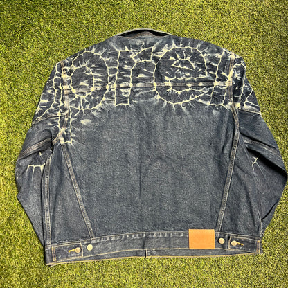 Supreme Dyed Logo Indigo Denim Jacket Size XL NEW x11422