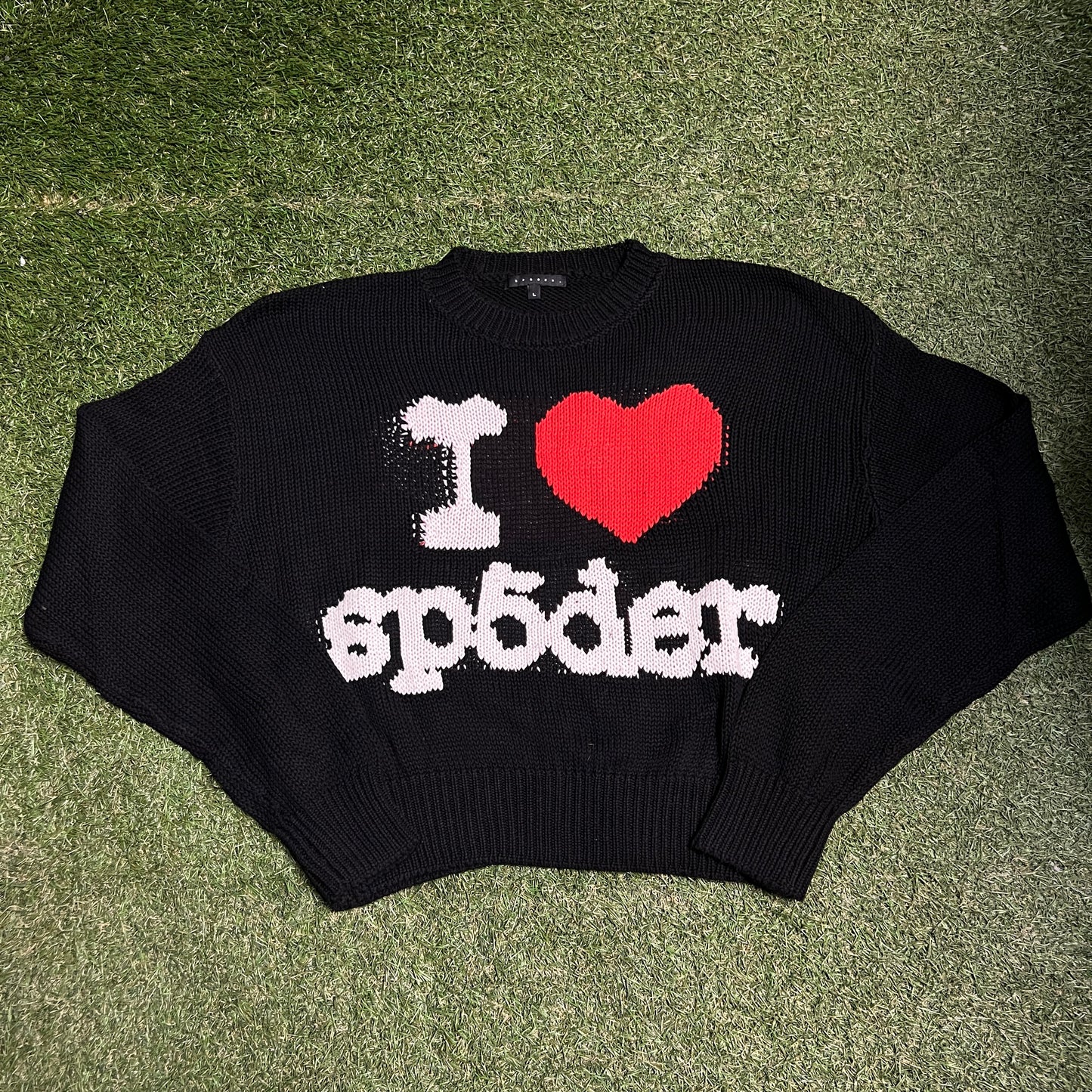 Sp5der I Heart Souvenir Sweater Black Size XL NEW x12343