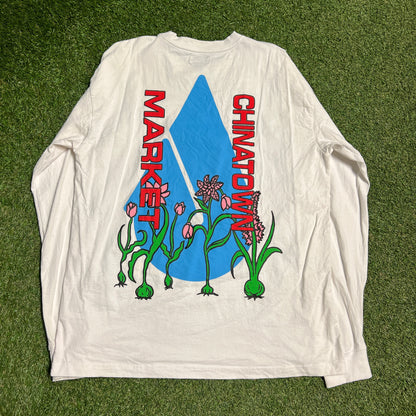 Chinatown Market More Life White Longsleeve Size XL USED x13235