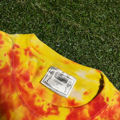 1994 Die Arzte Tour Yellow Red Tie Dye Tee Size XL USED v14023