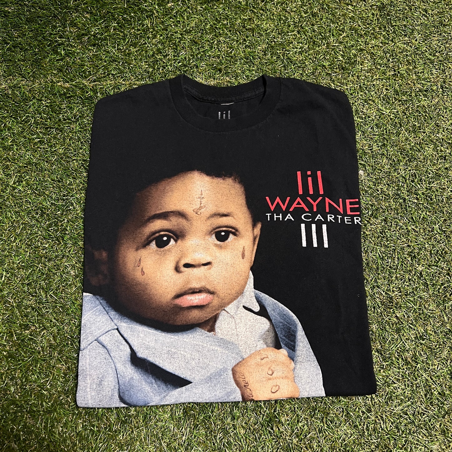 Lil Wayne Tha Carter 3 Promo Black Tee Size Small USED v14034