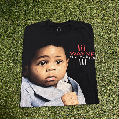 Lil Wayne Tha Carter 3 Promo Black Tee Size Small USED v14034